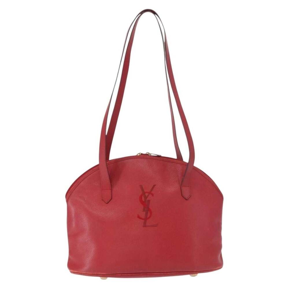 Saint Laurent Leather Shoulder Bag Red